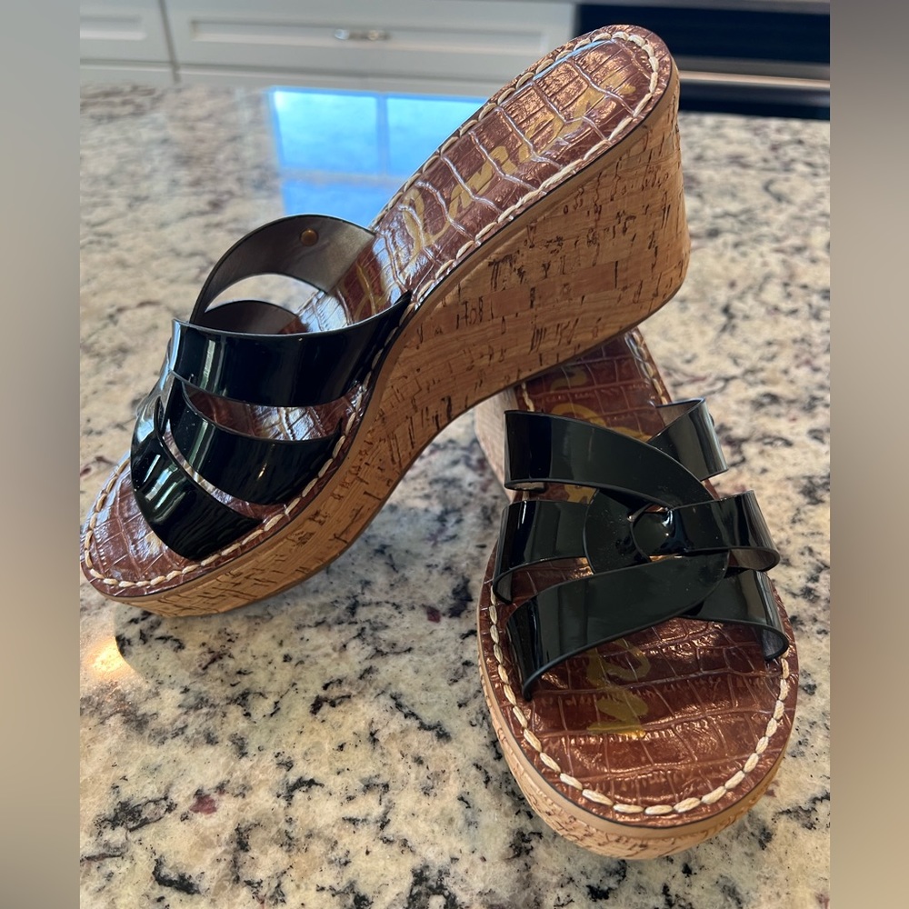 Sam Edelman wedges black 6.5